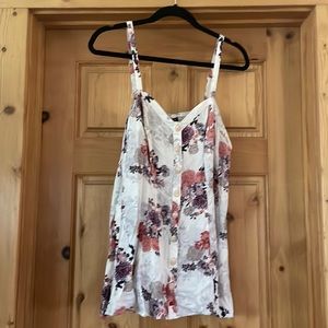 Floral, button down tank from Torrid.
